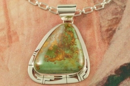 Day 13 Deal - Genuine Pilot Mountain Turquoise Sterling Silver Pendant